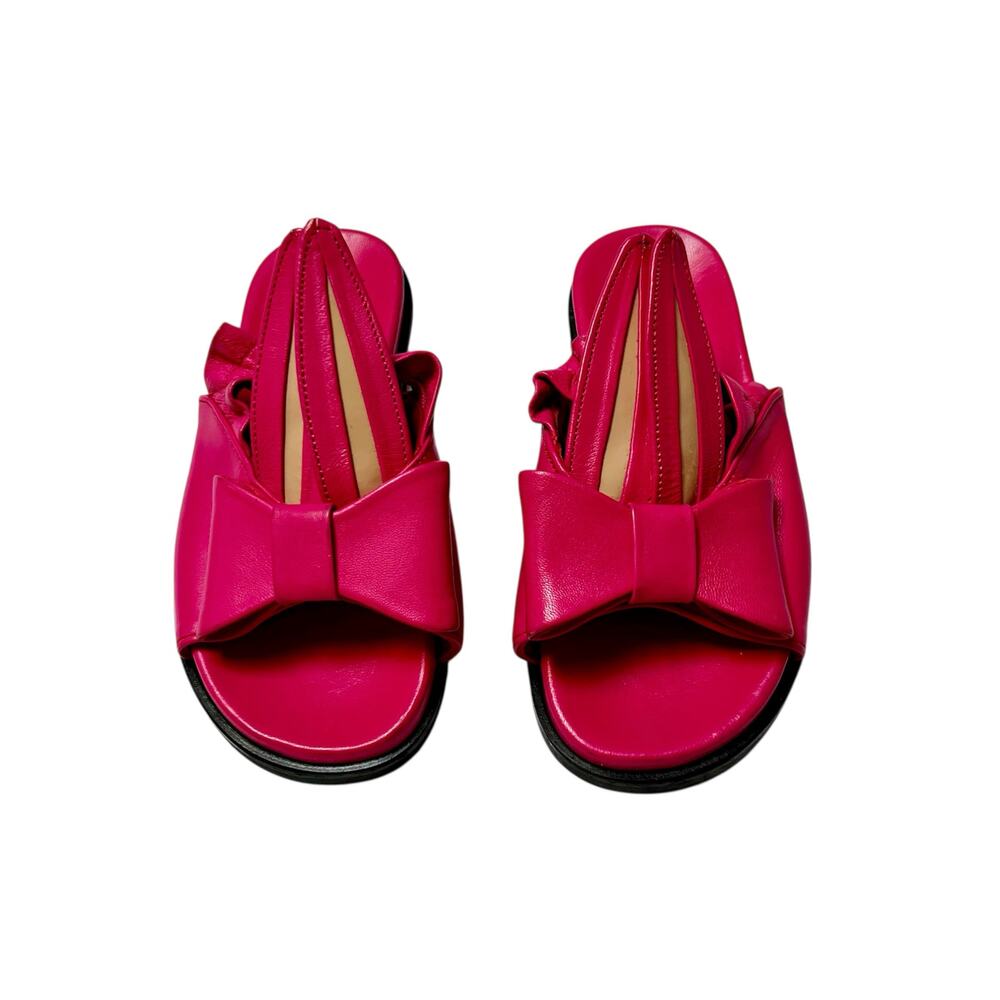 Minna Parikka Pink Leather Bunny Ear Sandals Size 26